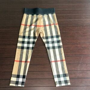 Burberry Kids Checkered Leggings - Tan, Black, and Red